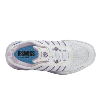 Women's Ultra Court Pickleball Shoes White and Orchid Hush,Footwear,K-Swiss,,,Tennis Express,94405-143U26-3
