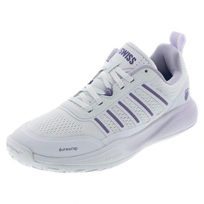 Women's Ultra Court Pickleball Shoes White and Orchid Hush,Footwear,K-Swiss,5,WHITE/ORCHID_HUSH,Tennis Express,94405-143U26copy
