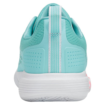 Women's Ultra Court Padel Shoes Soft Neon Blue and White-Footwear-K-Swiss-94436-411-4-Tennis Express