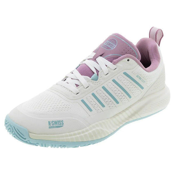 Women's Ultra Court Padel Shoes White and Lilas,Footwear,K-Swiss,5,White,Tennis Express,94436-970S25