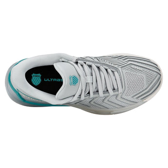 Women's Ultrashot 4 Tennis Shoes Glacier Gray and Baltic,Footwear,K-Swiss,,,Tennis Express,94437-019F26-3