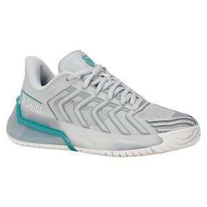 Women's Ultrashot 4 Tennis Shoes Glacier Gray and Baltic,Footwear,K-Swiss,Glacier Gray/Baltic,5,Tennis Express,94437-019F26