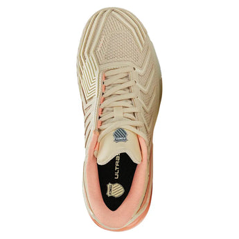 Women's Ultrashot 4 Tennis Shoes Whitecap Gray and Peach Parfait-Footwear-K-Swiss-94437-076U26-3-Tennis Express