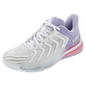 Women's Ultrashot 4 Tennis Shoes White and Orchid Petal,Footwear,K-Swiss,5,White,Tennis Express,94437-182S25