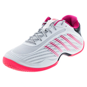 Women's Hypercourt Express 3 Tennis Shoes White and Shocking Pink