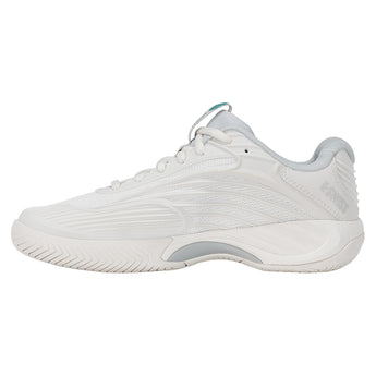 Women's Hypercourt Express 3 D Width Tennis Shoes Blanc de Blanc and Glacier Gray,Footwear,K-Swiss,,,Tennis Express,94603-110-3
