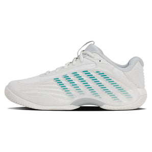 Women's Hypercourt Express 3 Tennis Shoes Blanc de Blanc and Glacier Gray,Footwear,K-Swiss,,,Tennis Express,94603-110F26-1