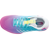 Women's Hypercourt Express 3 Tennis Shoes Neon Pink and Neon Blue, K-Swiss, Tennis Express, 94603-672F26-5