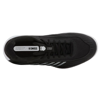 Women's CLAY Court Hypercourt Express 3 D Width Tennis Shoes Black and White, K-Swiss, Tennis Express, 94604-002F26-4
