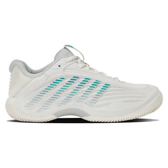 Women's CLAY Court Hypercourt Express 3 Tennis Shoes Blanc de Blanc and Glacier Gray,Footwear,K-Swiss,,,Tennis Express,94604-110-1