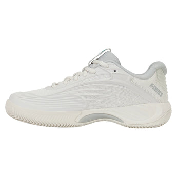 Women's CLAY Court Hypercourt Express 3 Tennis Shoes Blanc de Blanc and Glacier Gray,Footwear,K-Swiss,,,Tennis Express,94604-110-2