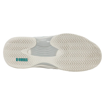 Women's CLAY Court Hypercourt Express 3 Tennis Shoes Blanc de Blanc and Glacier Gray,Footwear,K-Swiss,,,Tennis Express,94604-110-5