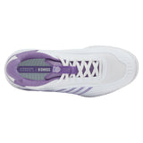 Women's Hypercourt Express 3 Clay Tennis Shoes White and Purple Haze-Footwear-K-Swiss-94604-149-3-Tennis Express