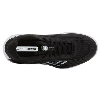 Women's Hypercourt Express 3 D Width Tennis Shoes Black and White-Footwear-K-Swiss-94606-002-3-Tennis Express