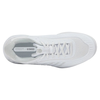 Women's Hypercourt Express 3 D Width Tennis Shoes White and Dawn Blue-Footwear-K-Swiss-94606-162-3-Tennis Express