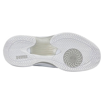 Women's Hypercourt Express 3 D Width Tennis Shoes White and Dawn Blue-Footwear-K-Swiss-94606-162-5-Tennis Express