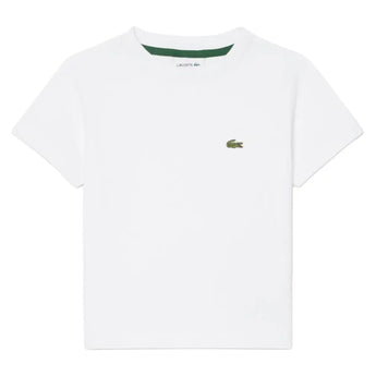 Boys' Core Tennis Top-Apparel-Lacoste-947025-wht-1-Tennis Express