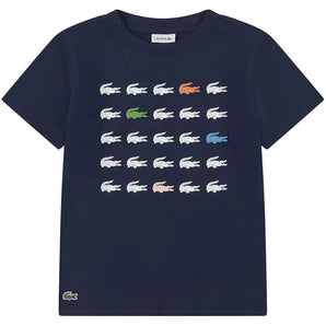 Boys' Croc Grid Tennis Tee-Apparel-Lacoste-947587-UGW-1-Tennis Express