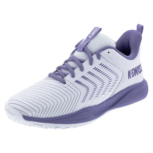 Women's Ultrashot Light Tennis Shoes White and Purple Haze,Footwear,K-Swiss,5,WHITE/PURPLE_HAZE,Tennis Express,94767-151S26copy