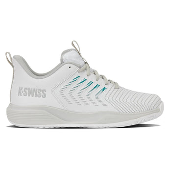 Women's Ultrashot Light Tennis Shoes White and Dawn Blue,Footwear,K-Swiss,,,Tennis Express,94767-177F26-1