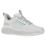 Women's Ultrashot Light Tennis Shoes White and Dawn Blue,Footwear,K-Swiss,White/Dawn Blue,5,Tennis Express,94767-177F26