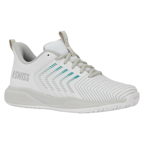 Women's Ultrashot Light Tennis Shoes White and Dawn Blue,Footwear,K-Swiss,White/Dawn Blue,5,Tennis Express,94767-177F26