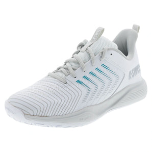 Women's Ultrashot Light Tennis Shoes White and Dawn Blue,Footwear,K-Swiss,White/Dawn Blue,5,Tennis Express,94767-177F26copy