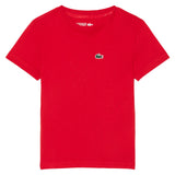 Boys' Ultra Dry Classic Sport Tennis Tee,Apparel,Lacoste,RCJ Red,8A,Tennis Express,947868-F26-RCJ