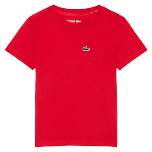 Boys' Ultra Dry Classic Sport Tennis Tee,Apparel,Lacoste,RCJ Red,8A,Tennis Express,947868-F26-RCJ
