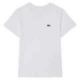 Boys' Ultra Dry Classic Sport Tennis Tee,Apparel,Lacoste,W8L White,8A,Tennis Express,947868-F26-W8L