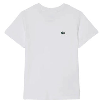 Boys' Ultra Dry Classic Sport Tennis Tee,Apparel,Lacoste,W8L White,8A,Tennis Express,947868-F26-W8L