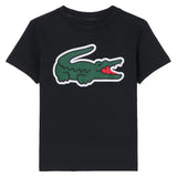 Boys' Ultra Dry Sport Tennis Tee,Apparel,Lacoste,K96 Black,8A,Tennis Express,947870-F26-bk-1