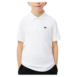 Boys' Ultra Dry Sport Silicon Croc Tennis Polo,Apparel,Lacoste,W8L White,8A,Tennis Express,947874-F26-White