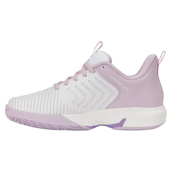 Women's Ultrashot Light Padel Shoes White and Orchid Hush,Footwear,K-Swiss,,,Tennis Express,94901-160-2