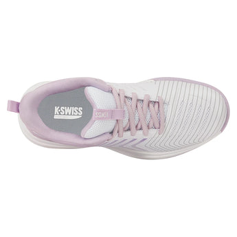 Women's Ultrashot Light Padel Shoes White and Orchid Hush,Footwear,K-Swiss,,,Tennis Express,94901-160-3