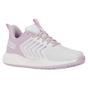 Women's Ultrashot Light Padel Shoes White and Orchid Hush,Footwear,K-Swiss,White/Orchid Hush,5,Tennis Express,94901-160