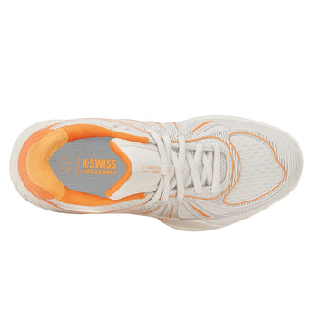 Women's Express Light 2 Wide Pickleball Shoes Blanc de Blanc and Blazing Orange,Footwear,K-Swiss,,,Tennis Express,94904-127F26-3