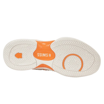 Women's Express Light 2 Wide Pickleball Shoes Blanc de Blanc and Blazing Orange,Footwear,K-Swiss,,,Tennis Express,94904-127F26-5