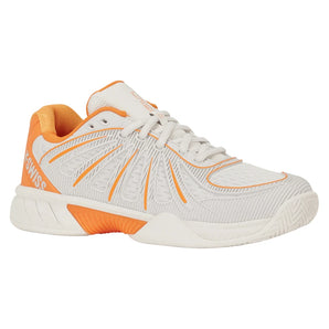 Women's Express Light 2 Wide Pickleball Shoes Blanc de Blanc and Blazing Orange,Footwear,K-Swiss,Blanc de Blanc/Blazing Orange,5,Tennis Express,94904-127F26