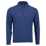 Men's Long Sleeve Tennis Polo-Apparel-BloqUV-94943-NAVY-L-Tennis Express