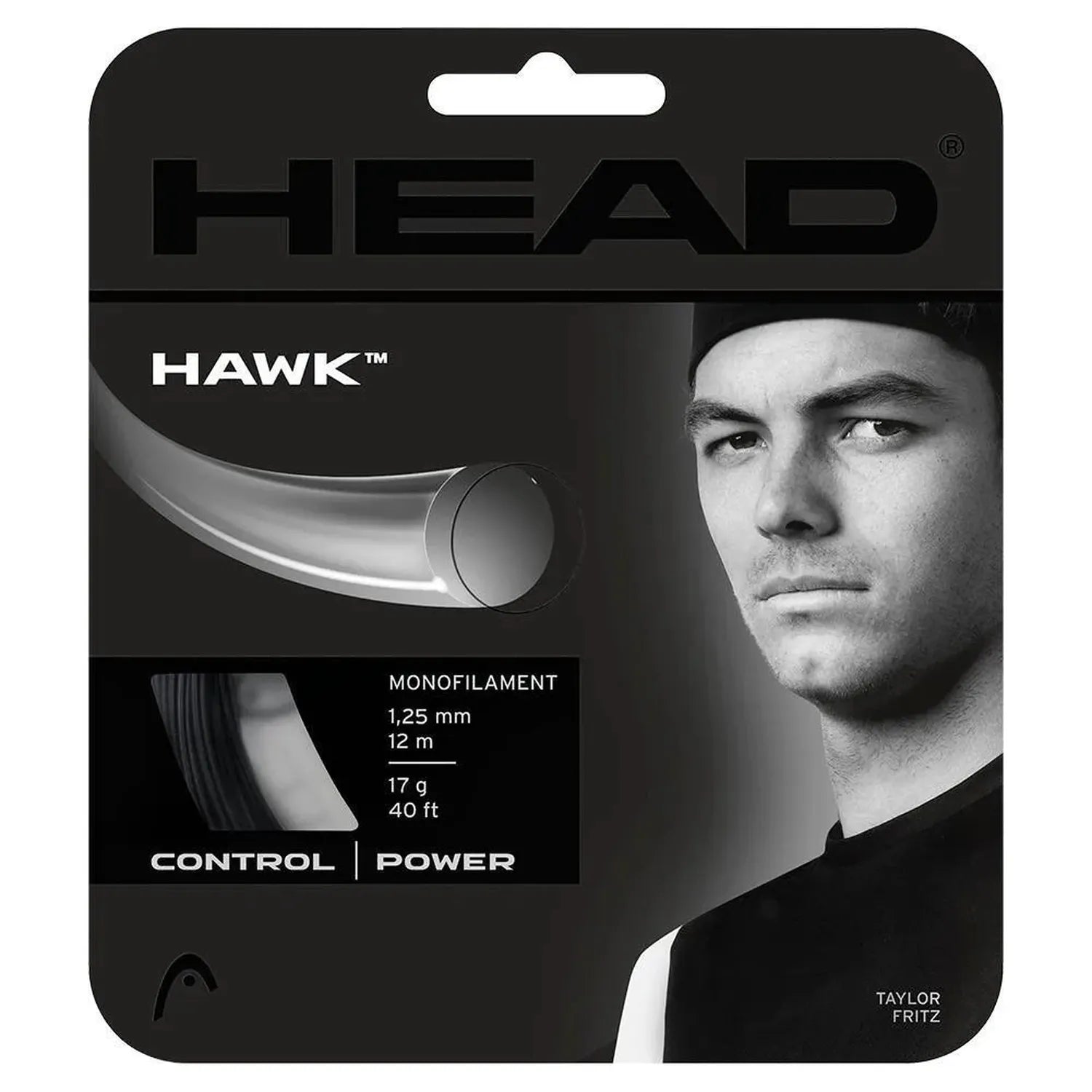 Black Tenmis Racquet String Hawk 17G Tennis String Black – Tennis Express