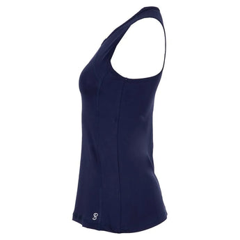 Women's UV Tennis Tank-Apparel-Sofibella-95443-150F20-Navy-1-Tennis Express