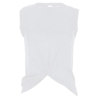 Women's Twist Front Tennis Tank-Apparel-Lucky In Love-95644-110_WHITE-L-Tennis Express