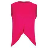 Women's Twist Front Tennis Tank-Apparel-Lucky In Love-95644-645_SHOCK_PINK-L-Tennis Express