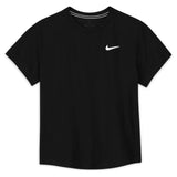Boys' Court Dri-FIT Victory Short Sleeve Tennis Top-Apparel-Nike-96148-010_BLACK-L-Tennis Express