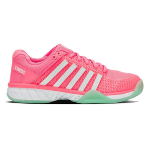 Women's Express Light Pickleball Shoes Neon Pastel Pink and White-Footwear-K-Swiss-96563-649F25-1-Tennis Express
