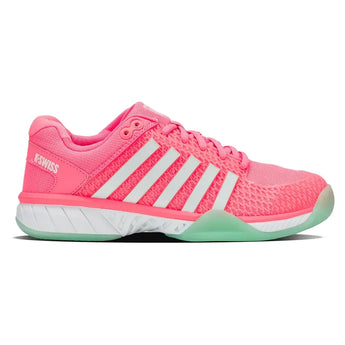 Women's Express Light Pickleball Shoes Neon Pastel Pink and White-Footwear-K-Swiss-96563-649F25-1-Tennis Express