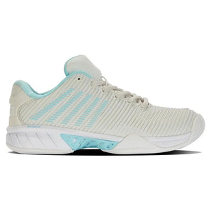 Women's Hypercourt Express 2 White and Blue Glow-Footwear-K-Swiss-96613-089B-1-Tennis Express