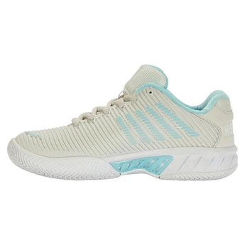 Women's Hypercourt Express 2 White and Blue Glow-Footwear-K-Swiss-96613-089B-21-Tennis Express