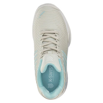 Women's Hypercourt Express 2 White and Blue Glow,Footwear,K-Swiss,,,Tennis Express,96613-089B-3_3756f22c-ff01-4791-b043-a5221e2e6a92